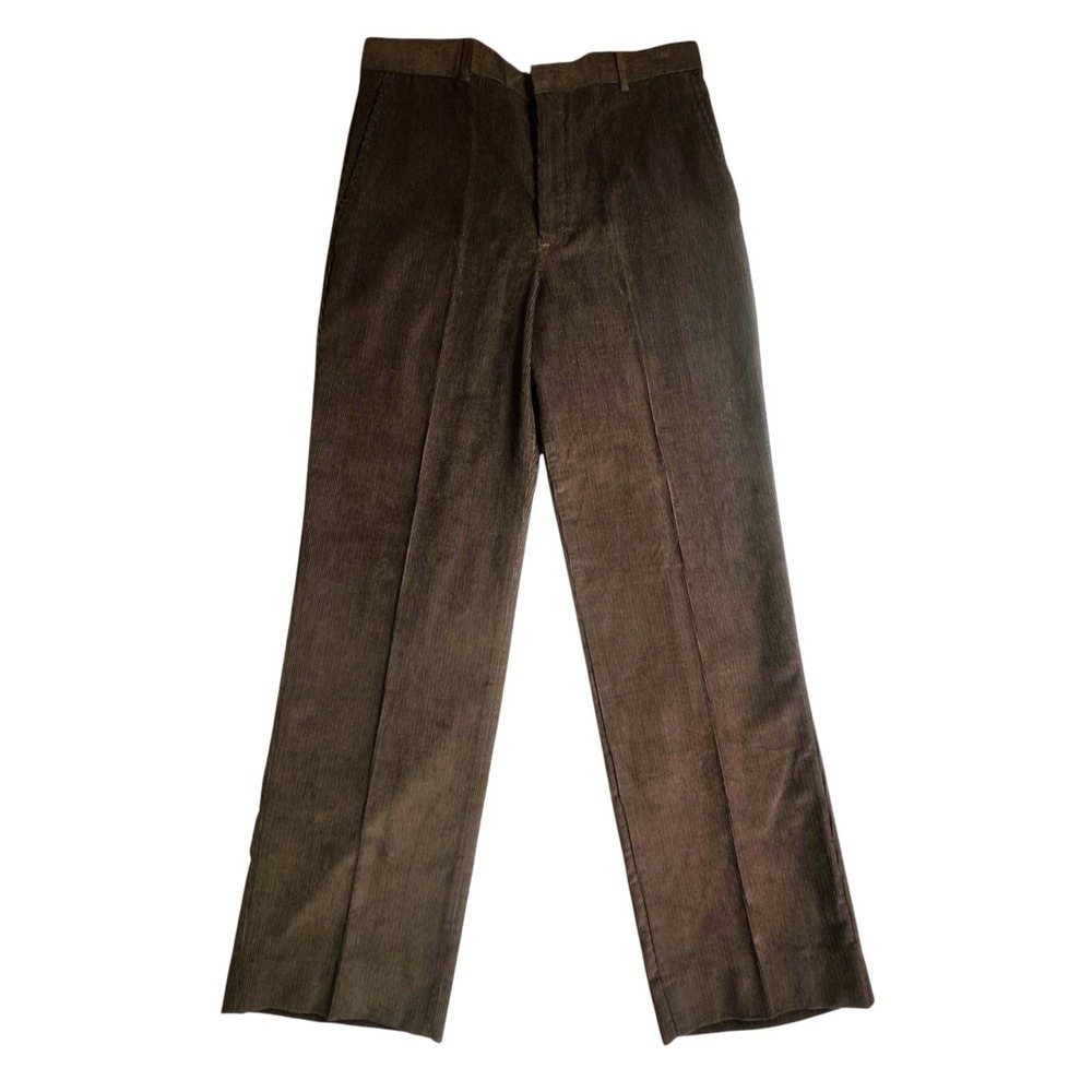 VTG NWT John Blair Brown Corduroy Pants Men 36x32 Hemmed Straight Leg‎ 90s Retro